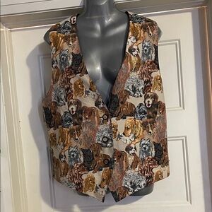 Handpainted Dog Print Vest